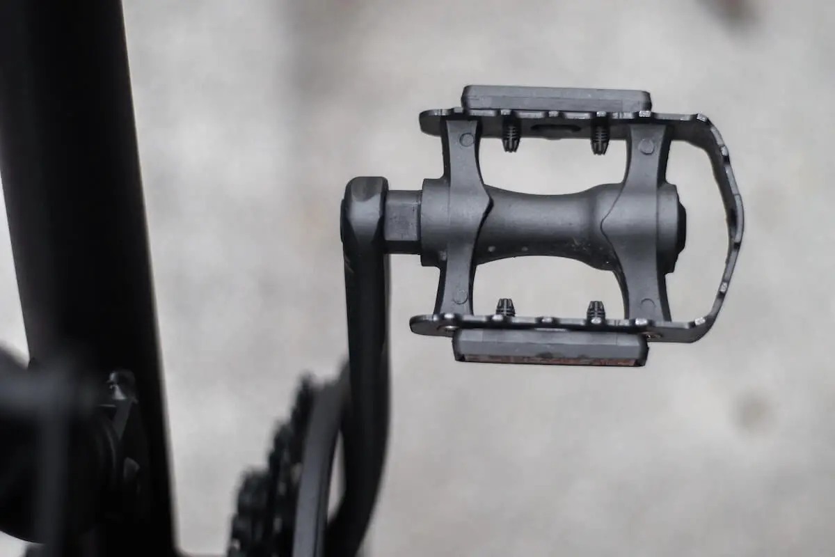 A simple black bicycle pedal