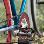 Retro Blue Fixed Gear Bike Crankset