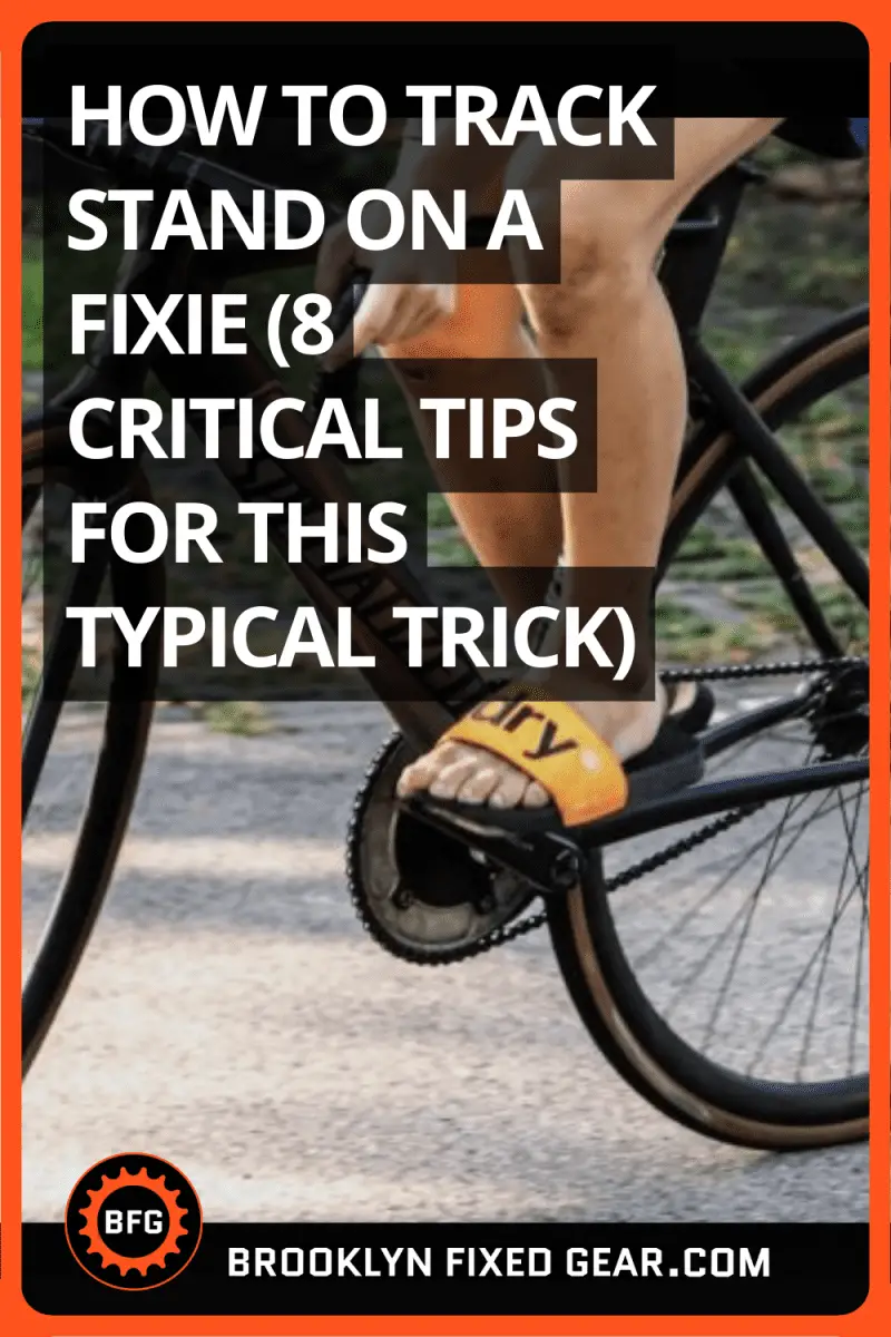 Cyclist wearing flip flops doing a track stand on a specialized fixed gear bike. Pinterest