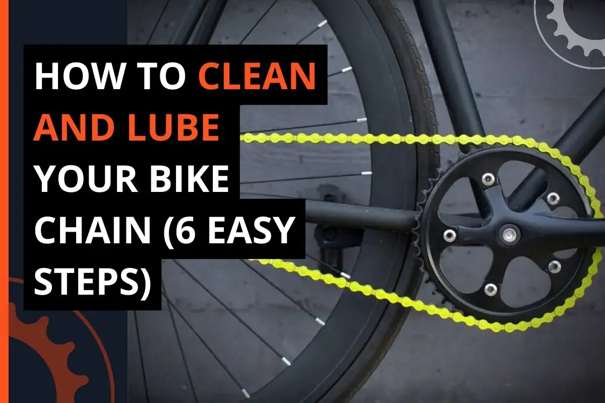 Thumbnail for a blog post titled how to clean and lube your bike chain (6 easy steps)