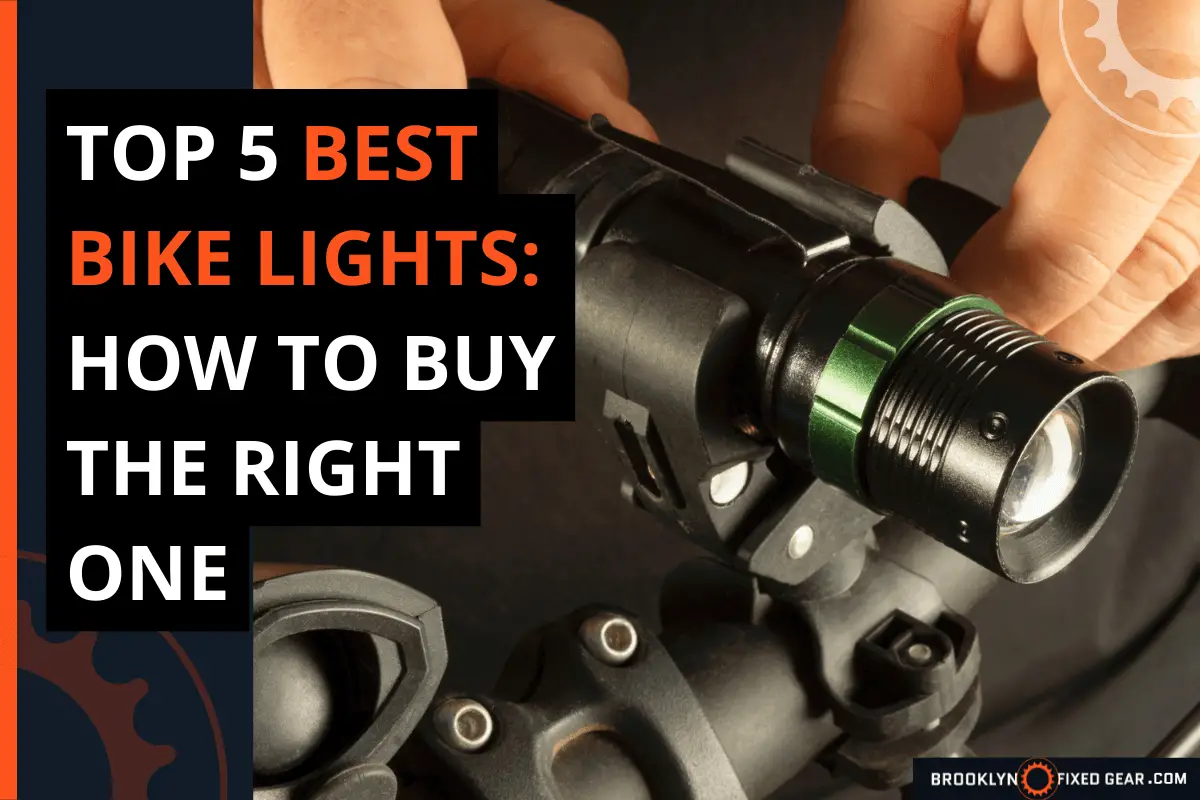 Thumbnail for a blog post tittled top 5 best bike lights how to buy the right one