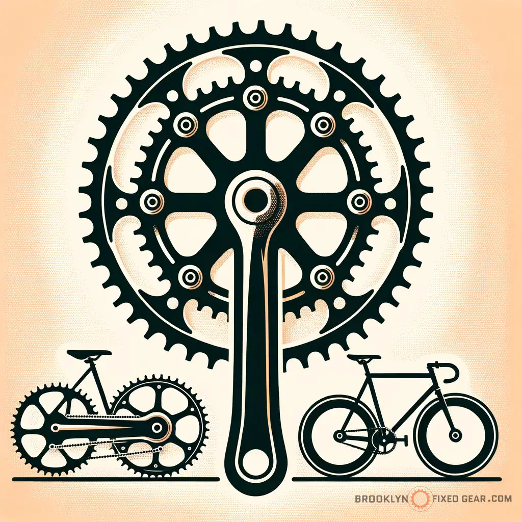 Supplemental image for a blog post called 'double crankset: optimal choice for fixie riders? (discover the benefits)'.