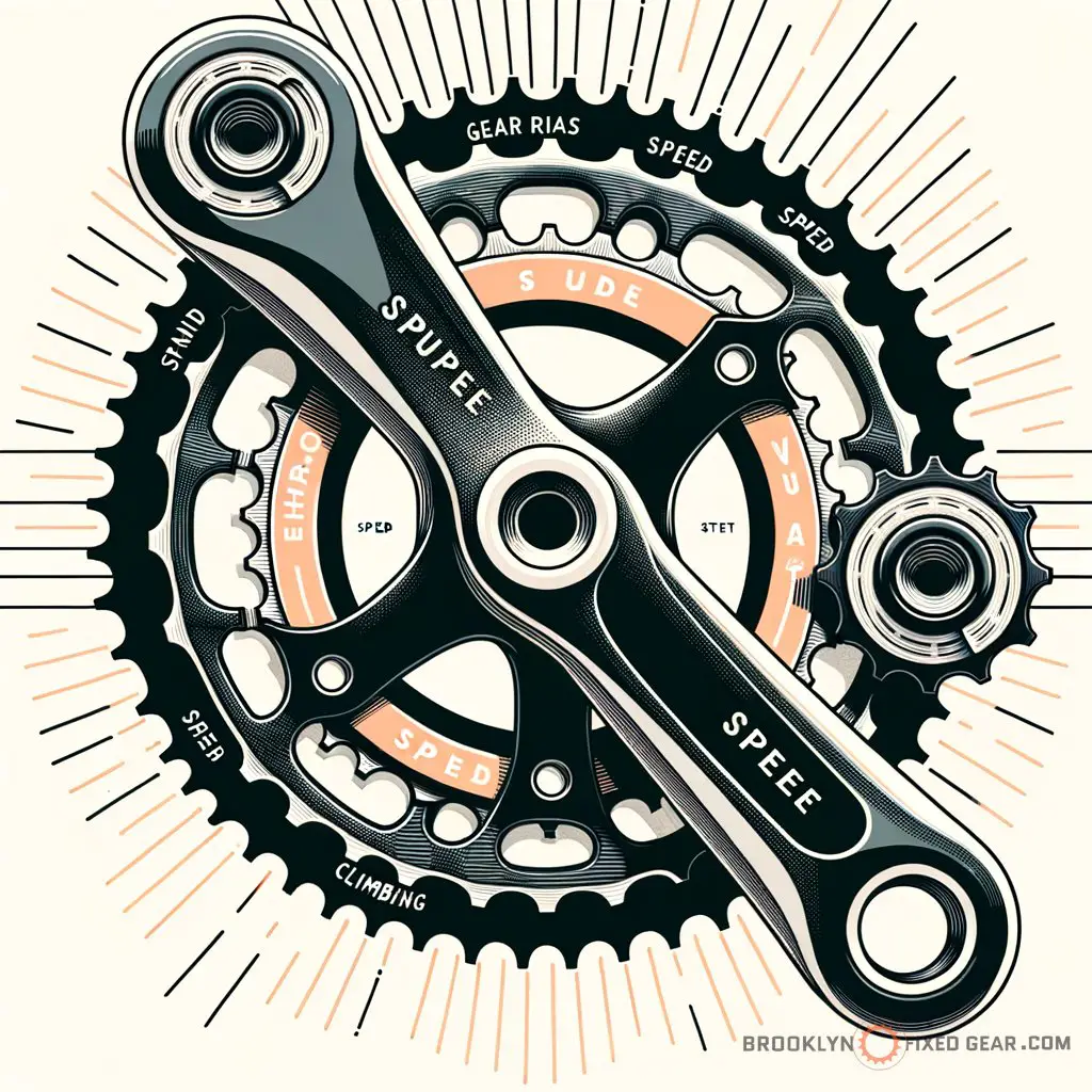 Supplemental image for a blog post called 'double crankset: optimal choice for fixie riders? (discover the benefits)'.